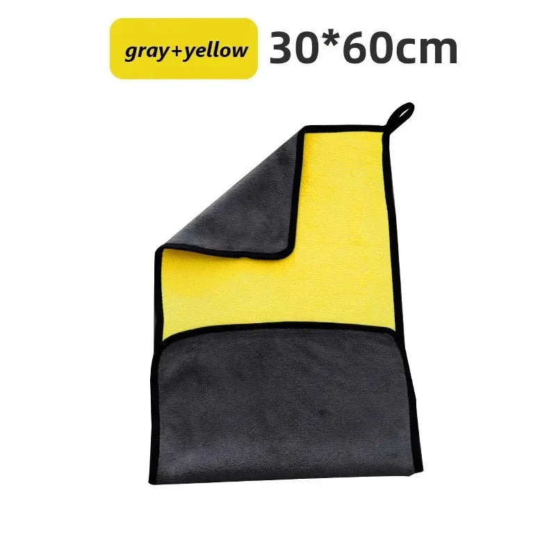 1-10pcs Car Wash Microfiber Towel 30x30/40/60CM Car Cleaning Drying Cloth Hemming Car Care Cloth Detailing Car Wash Towel
