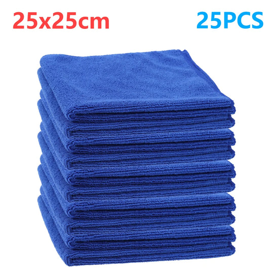 10-50PCS Microfiber Cleaning Towels Soft Car Wash Drying Cloth Towel Auto Detailing Polishing Cloth Household Cleaning Tools