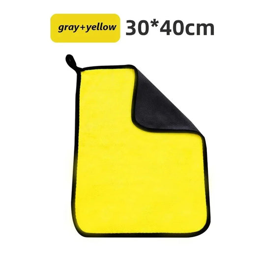 1-10pcs Car Wash Microfiber Towel 30x30/40/60CM Car Cleaning Drying Cloth Hemming Car Care Cloth Detailing Car Wash Towel